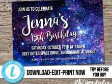 27 The Best Galaxy Birthday Invitation Template in Photoshop with Galaxy Birthday Invitation Template