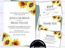 27 The Best Sunflower Wedding Invitation Template For Free with Sunflower Wedding Invitation Template