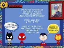 28 Free Birthday Invitation Template Superhero Now for Birthday Invitation Template Superhero