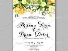 28 Free Printable Wedding Invitation Templates Yellow in Photoshop with Wedding Invitation Templates Yellow