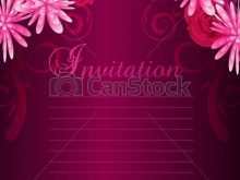 Floral Blank Invitation Template