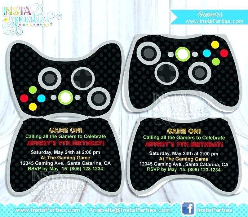 Free Video Game Birthday Invitation Template Cards Design Templates