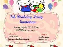 30 Creative 7Th Birthday Invitation Template Hello Kitty Download for 7Th Birthday Invitation Template Hello Kitty