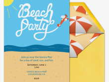30 Printable Beach Party Invitation Template in Photoshop by Beach Party Invitation Template