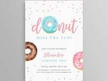 30 Printable Donut Birthday Invitation Template Maker by Donut Birthday Invitation Template