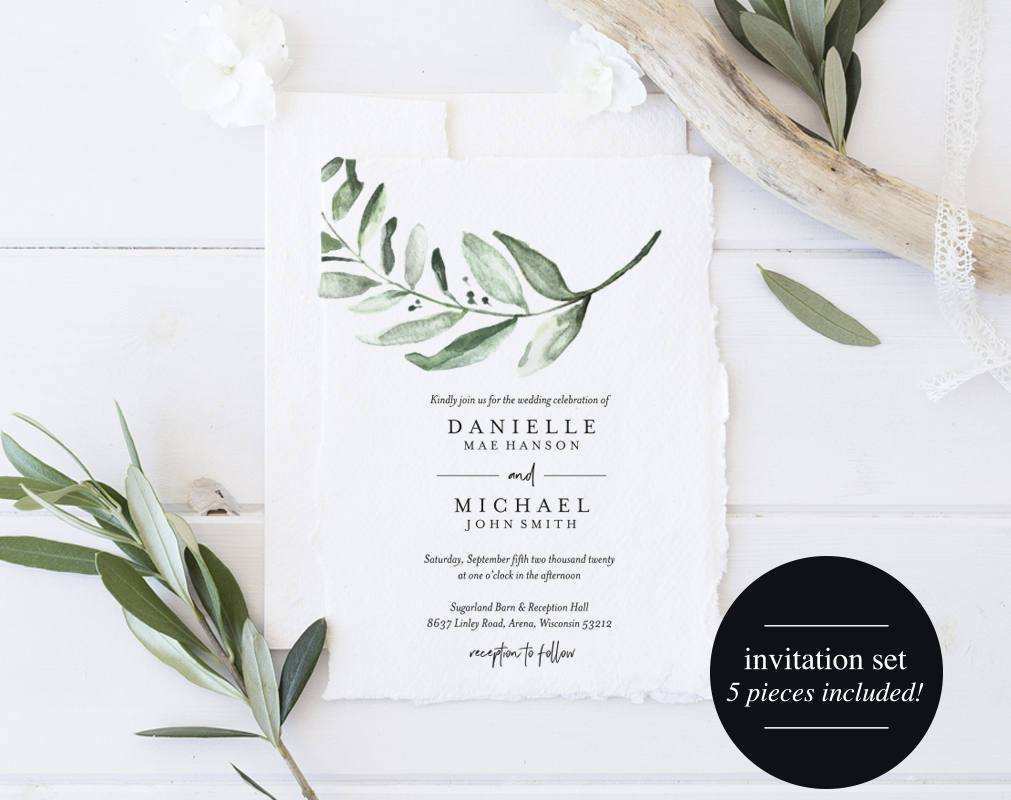 30 The Best Eucalyptus Wedding Invitation Template for Ms Word for Eucalyptus Wedding Invitation Template