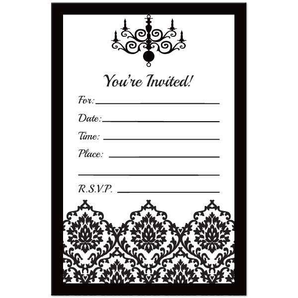 31 Online Party Invitation Templates Black And White Layouts with Party Invitation Templates Black And White
