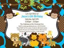 31 The Best Zoo Animal Party Invitation Template PSD File by Zoo Animal Party Invitation Template