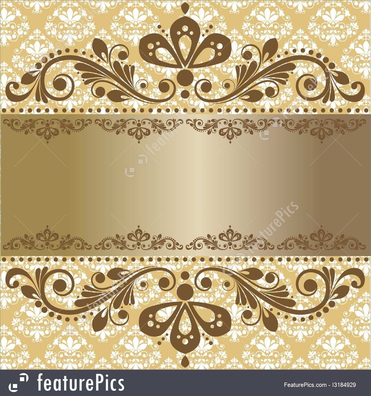 32 Creating Elegant Gold Design Invitation Template for Ms Word by ...