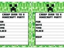 32 Creative Minecraft Party Invitation Template Download with Minecraft Party Invitation Template