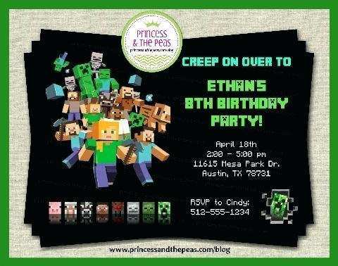32 Visiting Minecraft Party Invitation Template for Ms Word by Minecraft Party Invitation Template