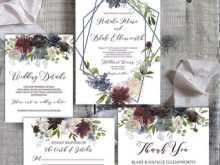 Marsala Wedding Invitation Template