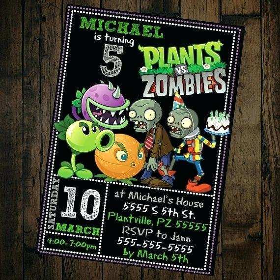 35 Creating Plants Vs Zombies Party Invitation Template Maker by Plants Vs Zombies Party Invitation Template
