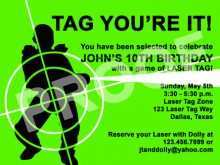 35 Printable Laser Tag Birthday Invitation Template for Ms Word by Laser Tag Birthday Invitation Template