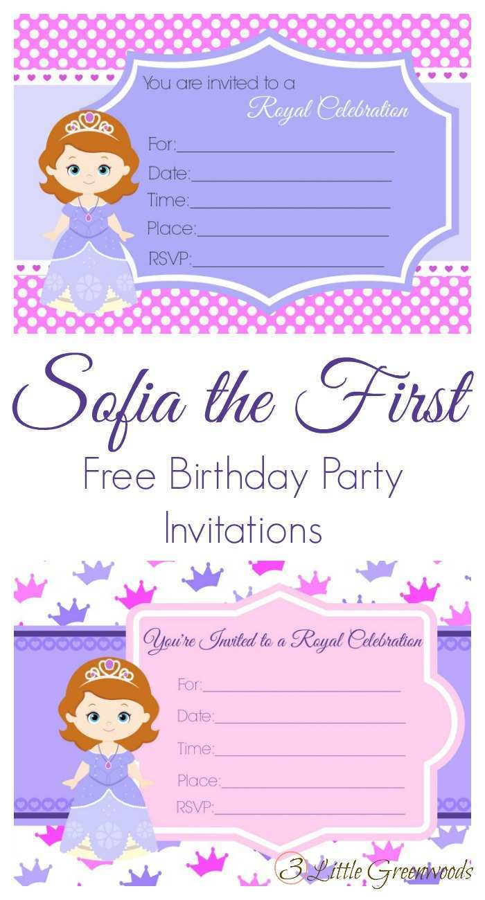 35 Printable Sofia The First Invitation Blank Template in Photoshop by Sofia The First Invitation Blank Template