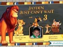 36 How To Create Lion King Birthday Invitation Template Free Formating by Lion King Birthday Invitation Template Free