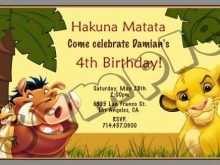 36 The Best Lion King Birthday Invitation Template Free Photo for Lion King Birthday Invitation Template Free