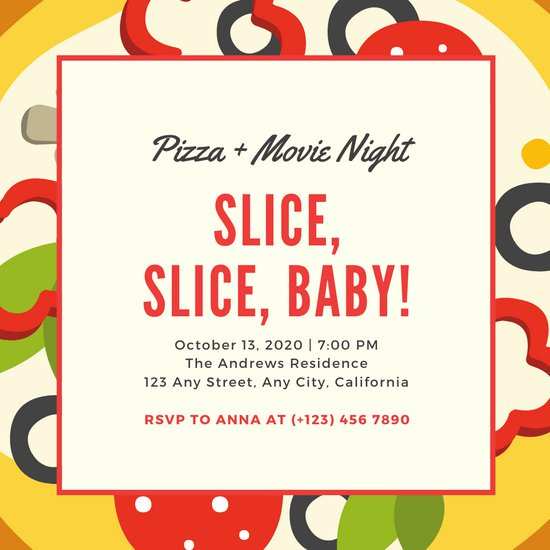 38 Best Pizza Party Invitation Template For Free with Pizza Party Invitation Template