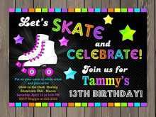 38 Customize Our Free Roller Skating Birthday Party Invitation Template Photo with Roller Skating Birthday Party Invitation Template