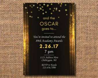 38 Printable Oscar Party Invitation Template Now for Oscar Party Invitation Template