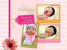 Editable Christening Invitation For Baby Girl Blank Template