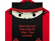 40 Customize Ninja Party Invitation Template Now by Ninja Party Invitation Template