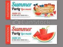 40 Free Party Invitation Ticket Template Maker by Party Invitation Ticket Template