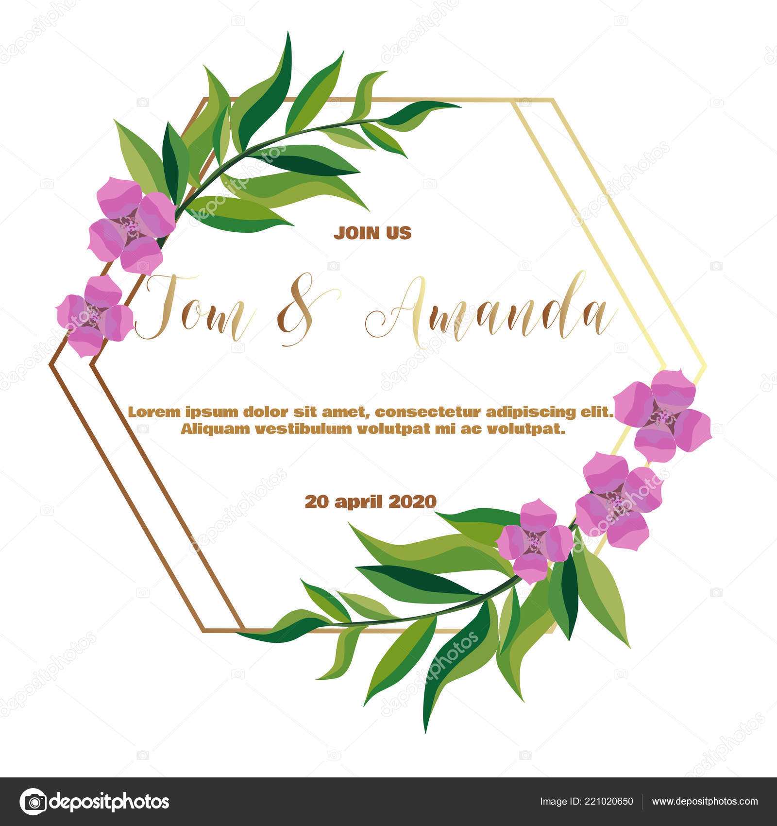 Blank Wedding Invitation Templates Vector Cards Design Templates