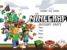 41 Visiting Minecraft Party Invitation Template For Free by Minecraft Party Invitation Template