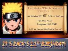 42 Create Naruto Birthday Invitation Template in Word for Naruto Birthday Invitation Template