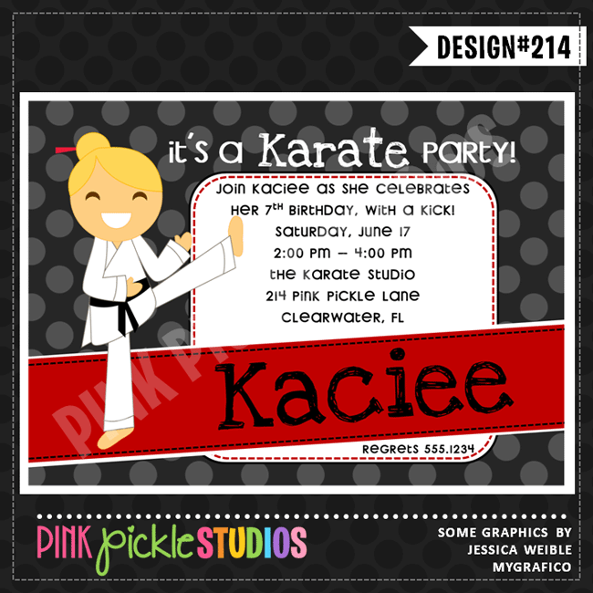 43 Creating Karate Party Invitation Template Free Formating for Karate Party Invitation Template Free
