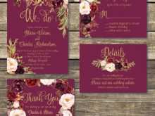 43 Creating Marsala Wedding Invitation Template With Stunning Design for Marsala Wedding Invitation Template
