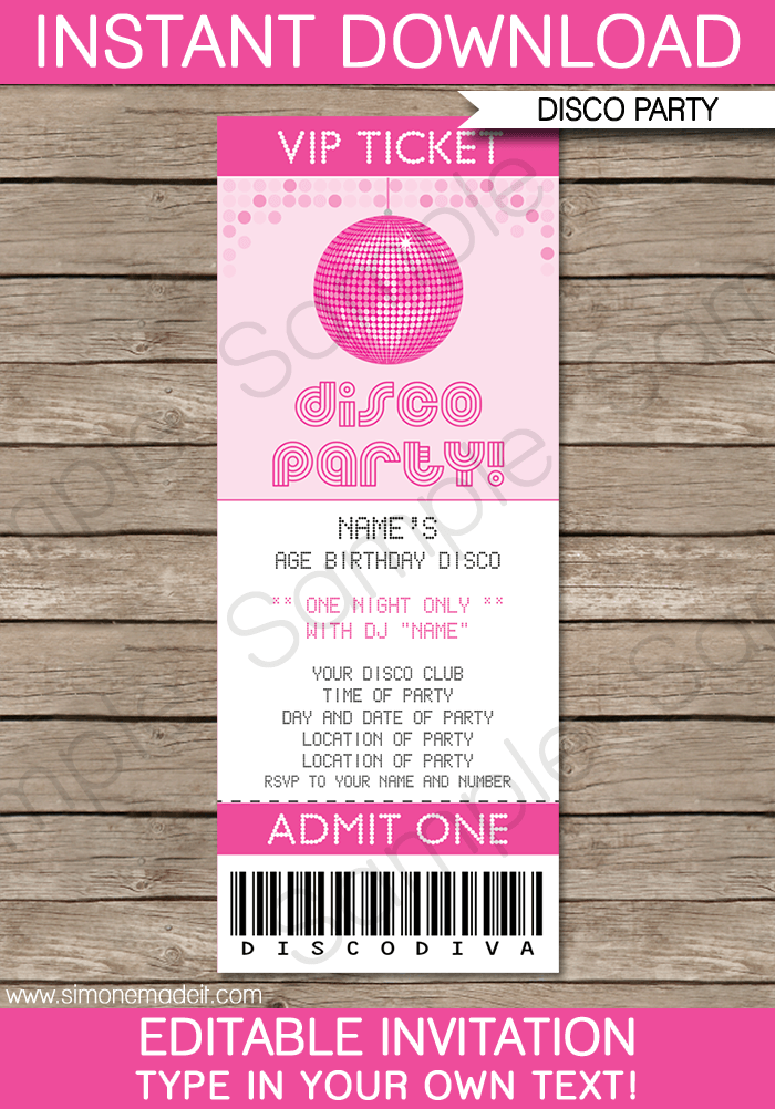 43 Visiting Party Invitation Ticket Template Formating for Party Invitation Ticket Template