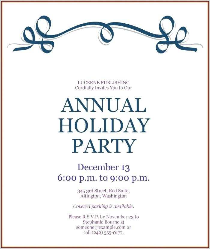 44 Adding Annual Holiday Party Invitation Template for Ms Word by Annual Holiday Party Invitation Template