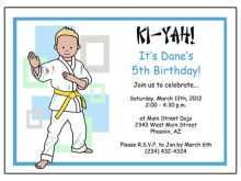 44 Format Karate Party Invitation Template Free Now for Karate Party Invitation Template Free