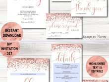 45 Printable Rose Gold Wedding Invitation Template Download for Rose Gold Wedding Invitation Template