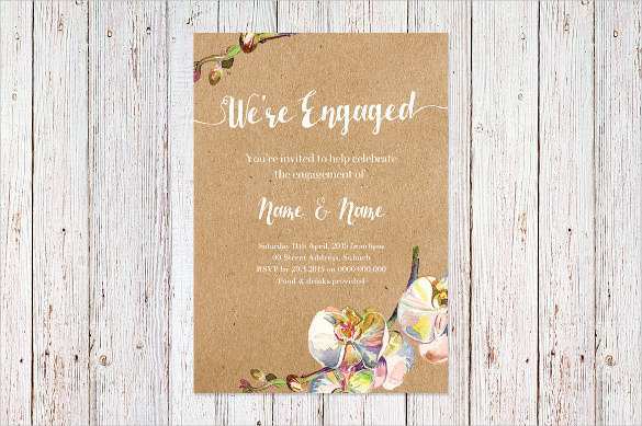 45 Standard Engagement Invitation Card Template Vector Maker for Engagement Invitation Card Template Vector