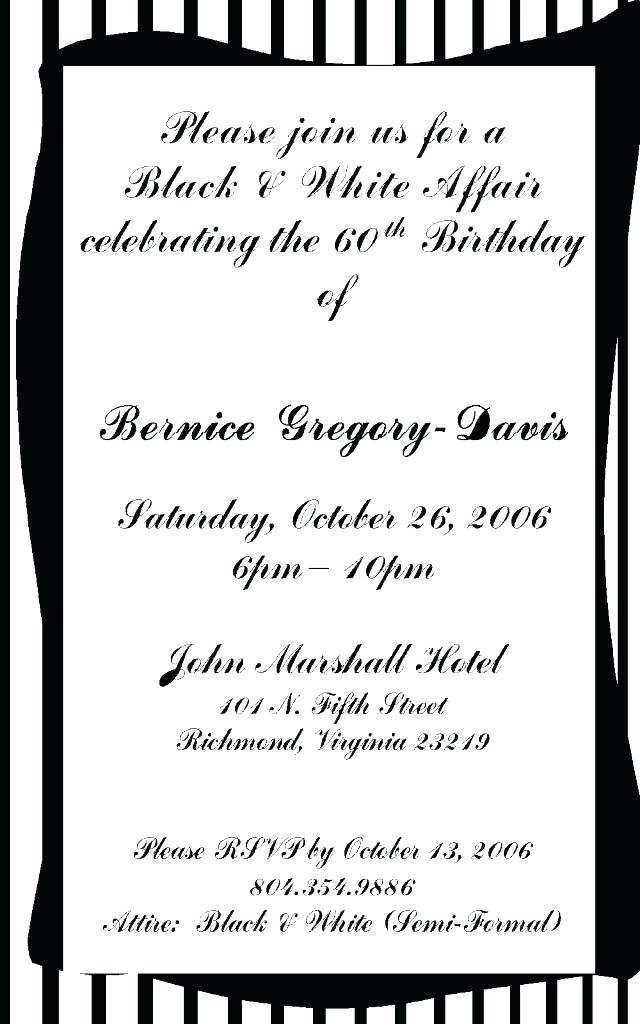 46 Blank Birthday Invitation Template Black And White Formating with Birthday Invitation Template Black And White