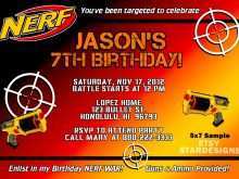 46 Customize Nerf Gun Party Invitation Template With Stunning Design with Nerf Gun Party Invitation Template