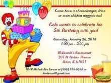 46 Online Mcdonalds Party Invitation Template With Stunning Design with Mcdonalds Party Invitation Template