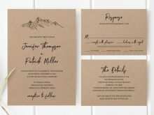 46 Printable Kraft Paper Wedding Invitation Template For Free with Kraft Paper Wedding Invitation Template