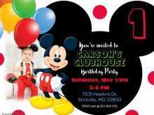 47 Blank Mickey Mouse Party Invitation Template With Stunning Design for Mickey Mouse Party Invitation Template