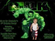 47 Printable Hulk Birthday Invitation Template in Photoshop with Hulk Birthday Invitation Template