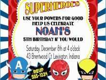 48 Customize Our Free Birthday Invitation Template Superhero PSD File with Birthday Invitation Template Superhero