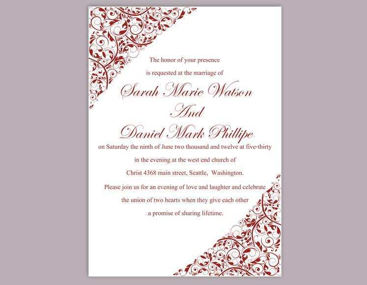 48 Visiting Printable Elegant Invitation Template for Ms Word by Printable Elegant Invitation Template