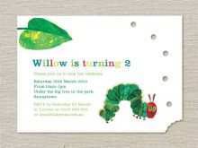 49 Creative Very Hungry Caterpillar Birthday Invitation Template for Ms Word with Very Hungry Caterpillar Birthday Invitation Template