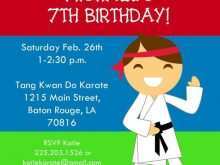 50 Create Karate Birthday Invitation Template Templates by Karate Birthday Invitation Template