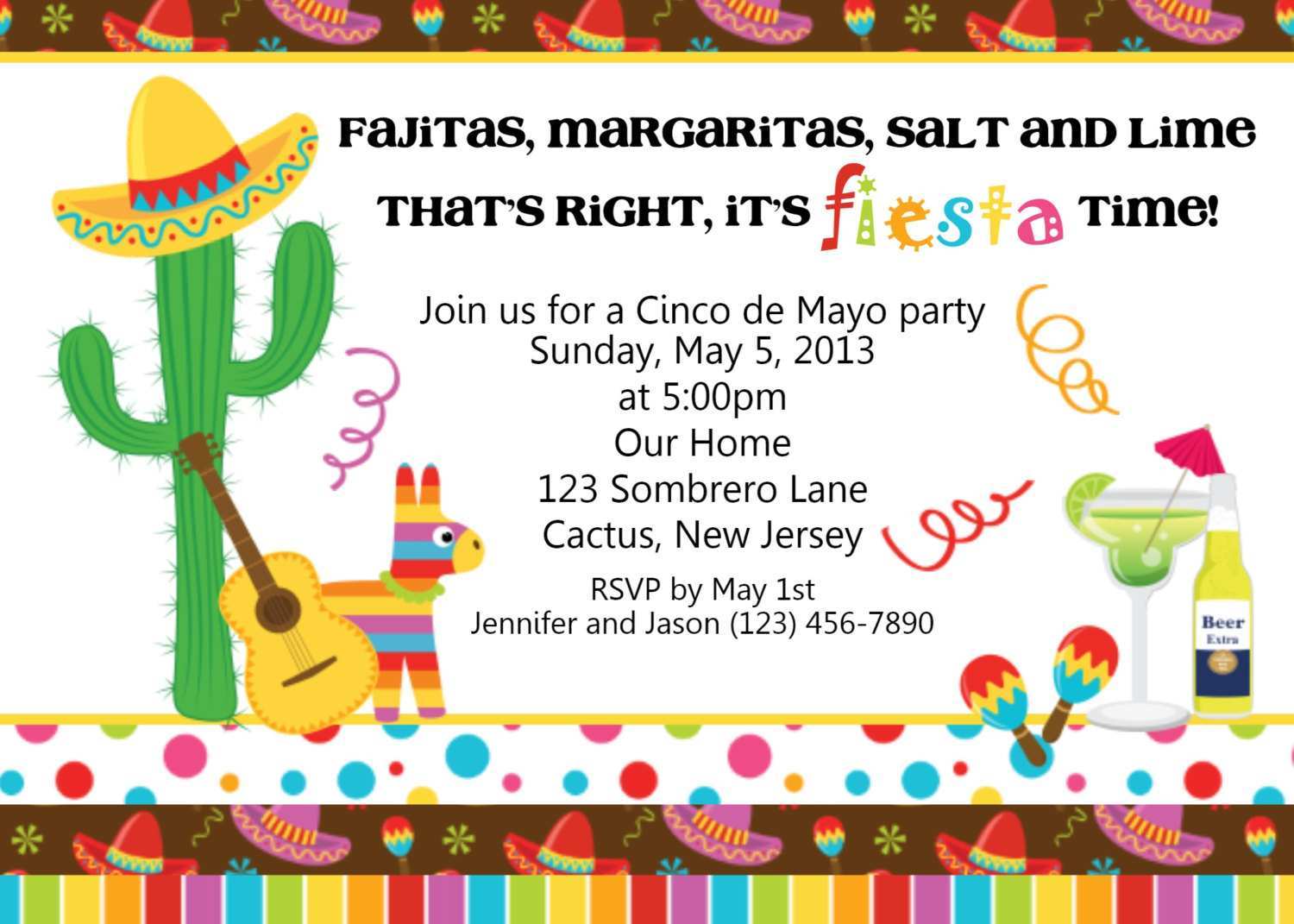 50 Creative Mexican Party Invitation Template in Word for Mexican Party Invitation Template