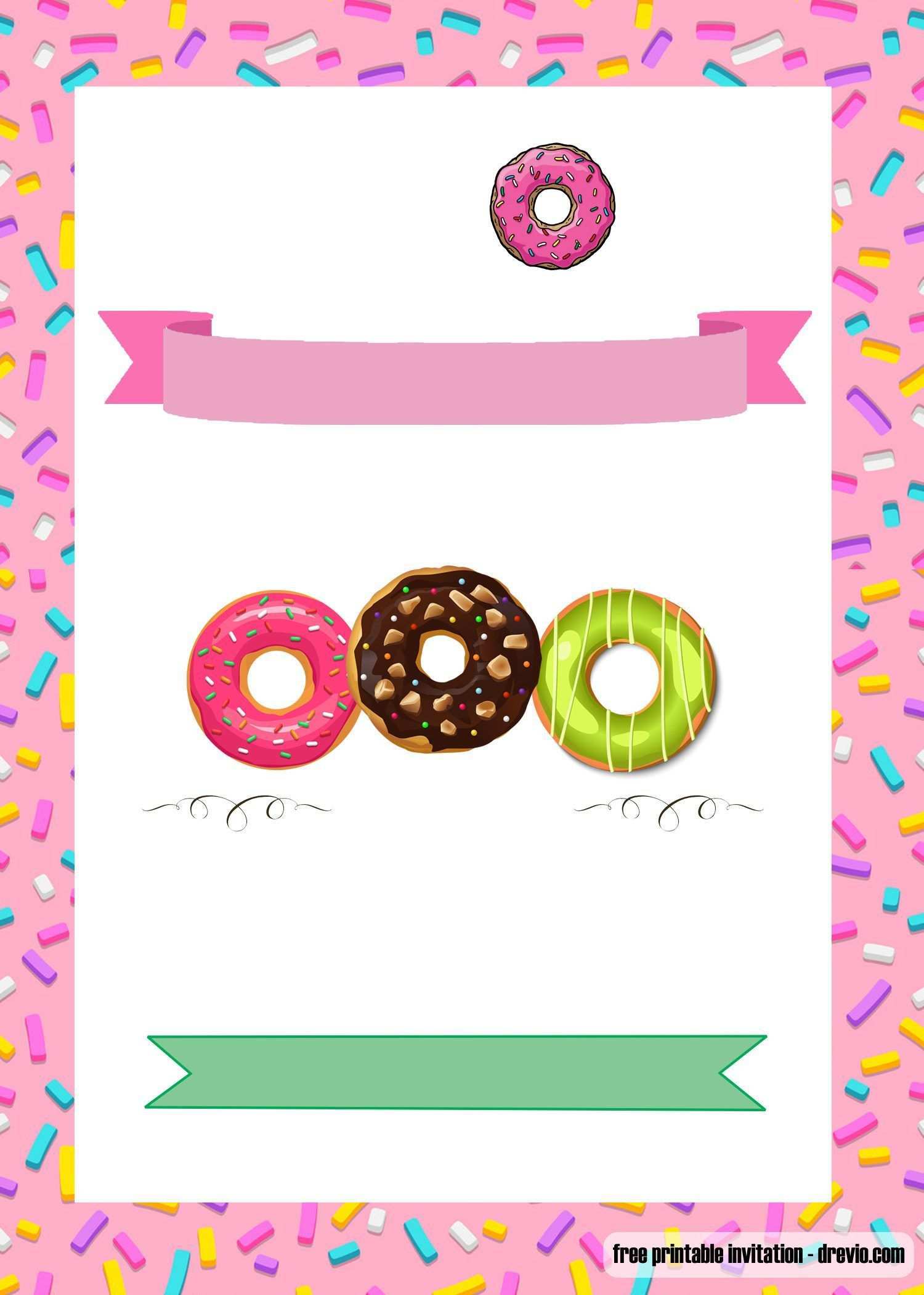 51 Customize Donut Birthday Invitation Template Templates for Donut Birthday Invitation Template