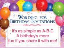 51 How To Create Invitation Card Text Birthday Layouts for Invitation Card Text Birthday